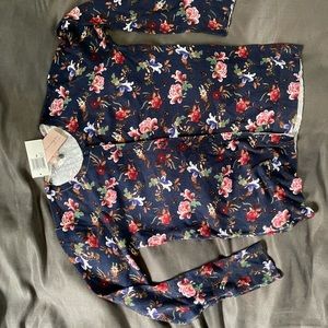 NWT- philosophy Navy Floral high quality cardigan
